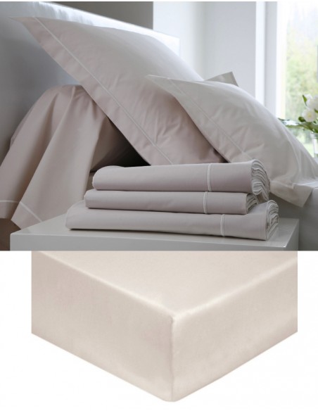 Drap housse Blanc des Vosges Lin